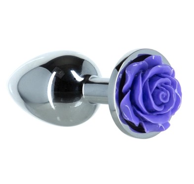 Plug analny - Lux Active Metal Butt Plug Purple Rose